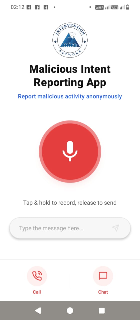 MIRA App Screenshot